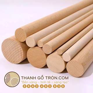 Xả kho thanh gỗ tròn mẫu các size - Thanh gỗ thông tròn làm Decor DIY Handmade