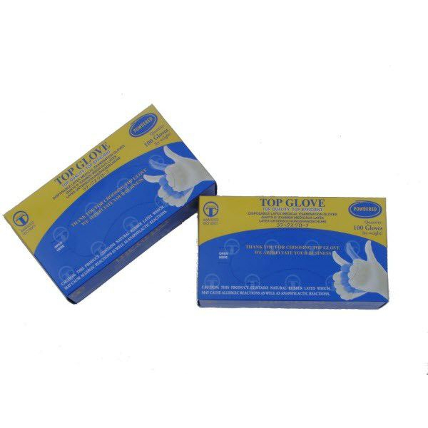 Găng tay y tế không bột Malaysia Top Gloves size M - Loại Dày, dai