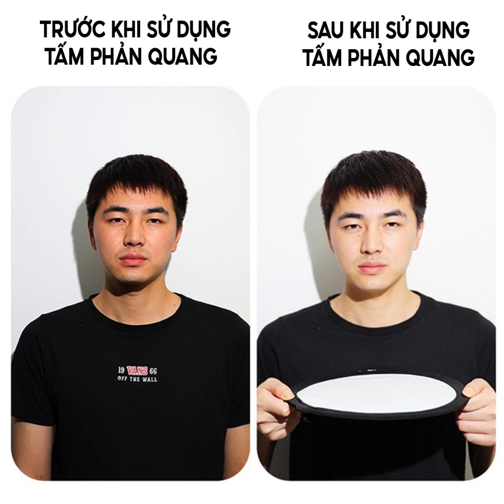 Tấm Bạt Phản Quang 110cm 80cm 60cm 30cm Tản Sáng Chụp Hình Quay Phim studio SIZE BỰ Chuyên Dụng