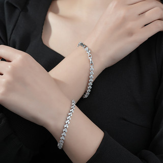 Vòng tay Trái tim chuỗi đính đá trang sức nữ Lắc tay sang trọng dự tiệc
