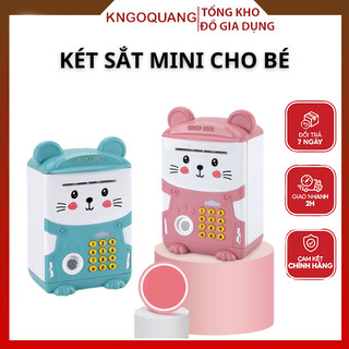 Két sắt mini cho bé hình mèo dễ thương, két sắt mở bằng mật mã thông minh nhiều hình ngộ nghĩnh cho bé, đựng tết