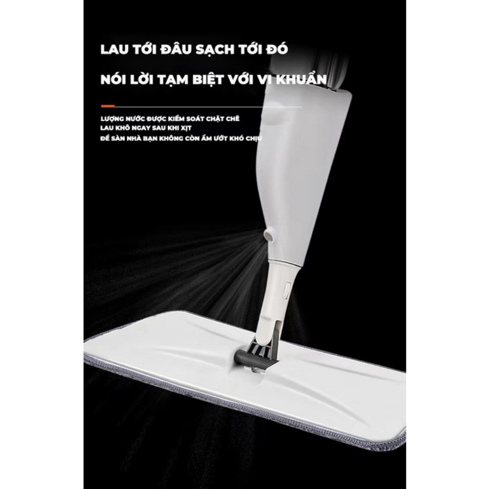 Cây Lau Nhà Phun Sương, Chổi Lau Nhà Thông Minh Phun Sương Có Bình Xịt Xoay 360 Độ Tiện Dụng