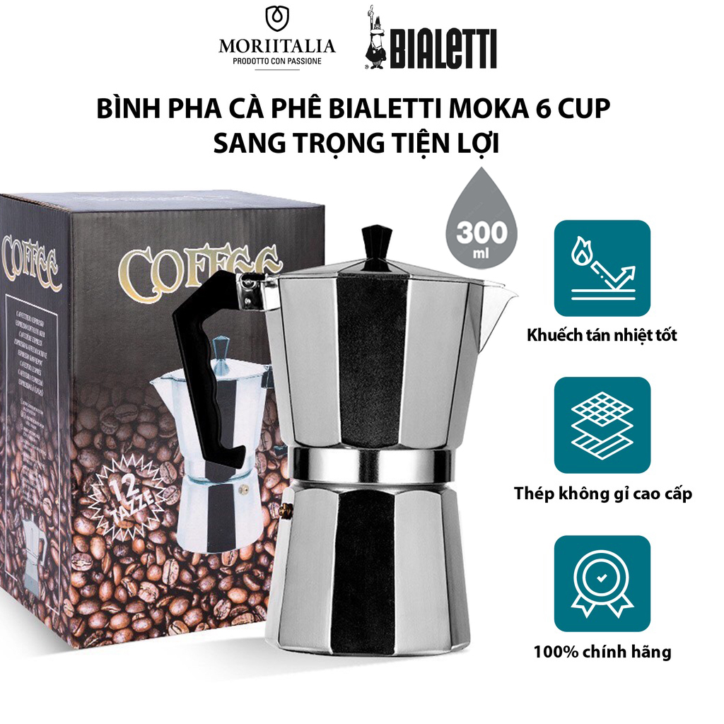 Bình pha cafe thẩm thấu ngược kiểu moka Ý 300ml