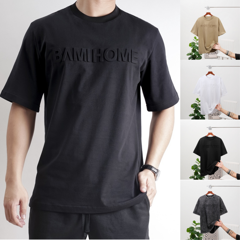 Áo thun unisex BAMI HOME form rộng oversize phong cách năng động dành cho nam nữ AUN02