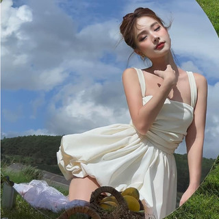 𝐓𝐑𝐀𝐂𝐘 𝐃𝐑𝐄𝐒𝐒 đầm hai dây chân váy xếp bông - bageo
