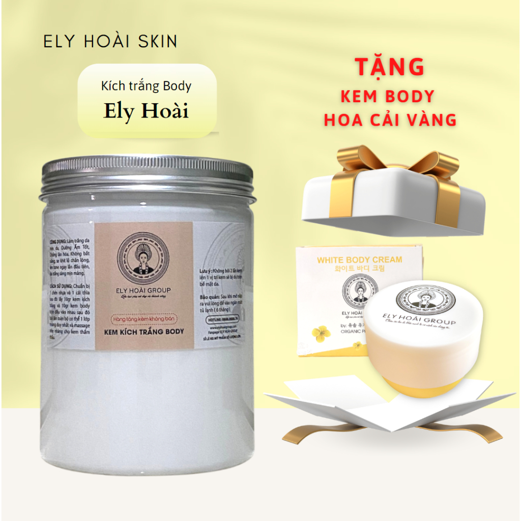 Kích Trắng Body, Trắng Sáng Bật Tone Đều Màu Da, Giảm Thâm Sạm