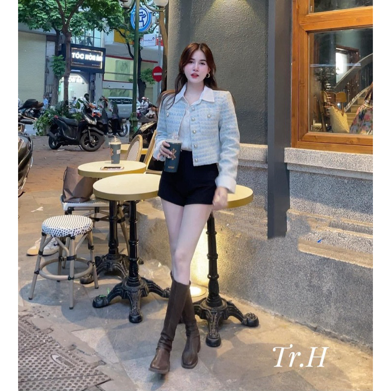 Áo Khoác Dạ Khuy Ngọc Chang Moon