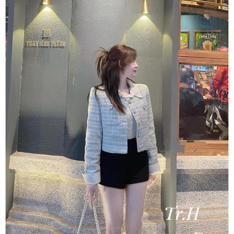 Áo Khoác Dạ Khuy Ngọc Chang Moon