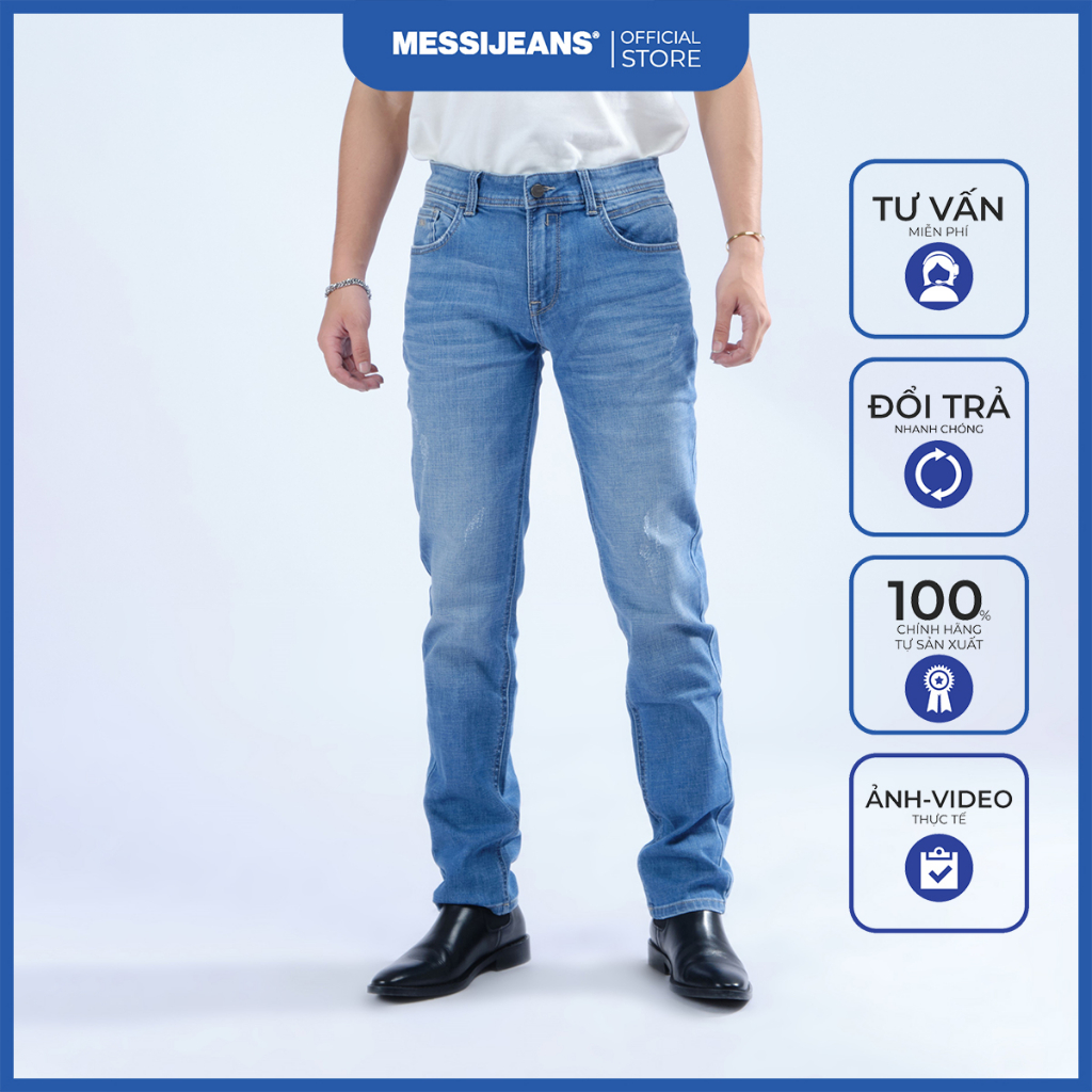 Quần nam dài jeans MESSIJEANS MJB0173-74(Straight)