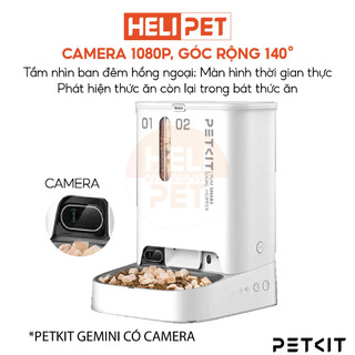  Máy Nhả Hạt Tự Động Cho Chó Mèo PETKIT Gemini YumShare Camera Có Hai Ngăn Dung Tích 5 Lít- HeLiPet