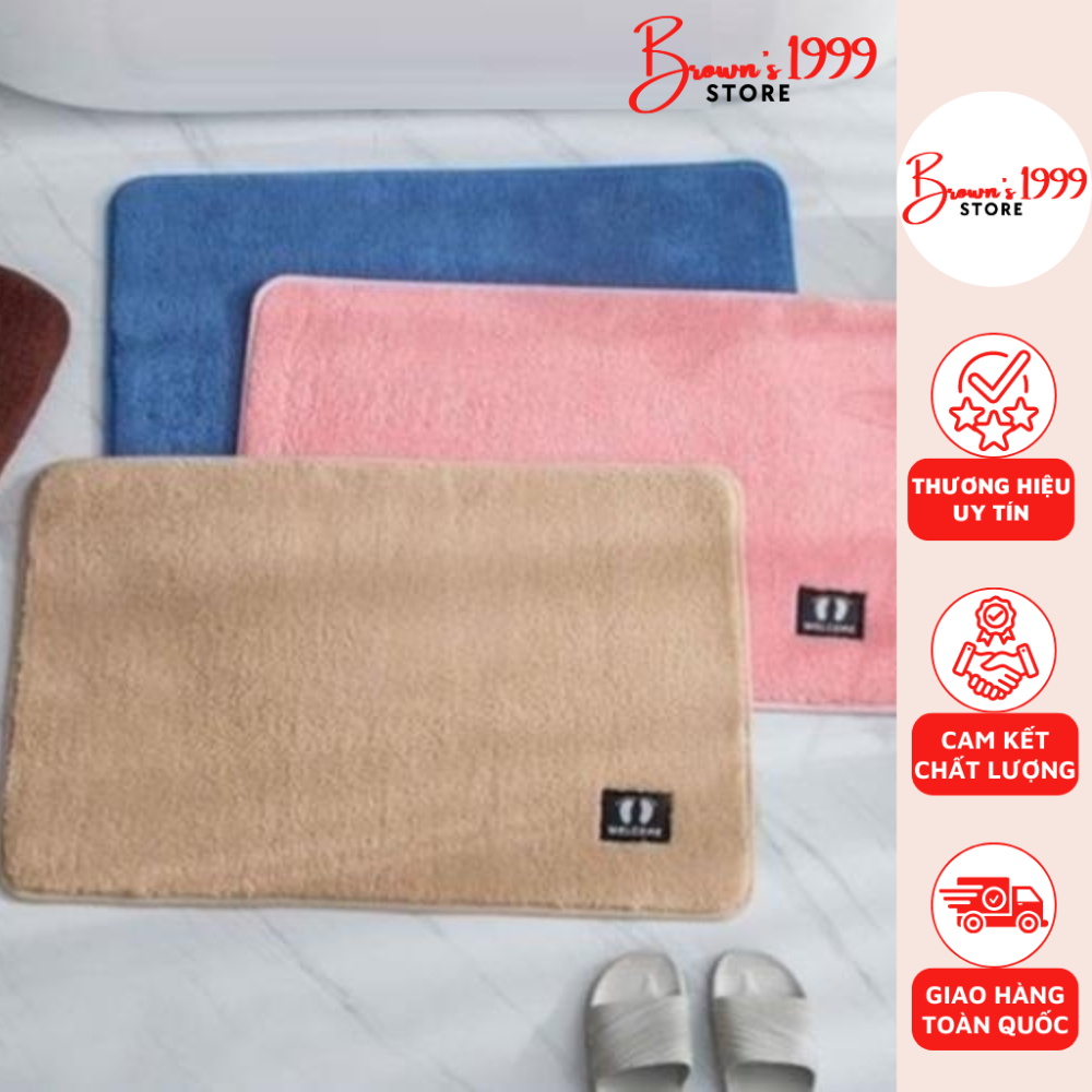 Thàm Chùi Chân Siêu Thấm Brown’s 1999 Store Thảm Lau Chân Mềm Mịn Chống Trơn Trượt