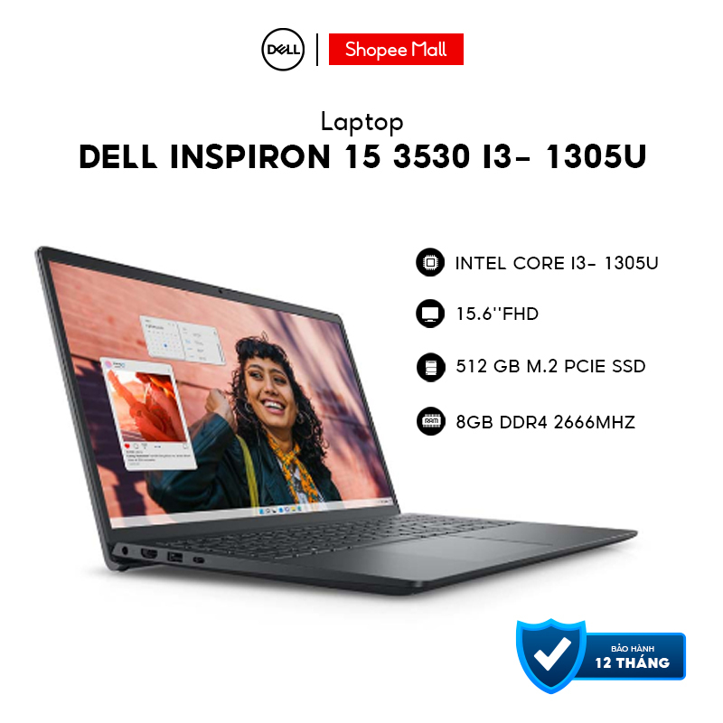 Laptop Dell Inspiron 15 3530 i3- 1305U, 512GB, 8GB, 15.6''FHD, Win 11