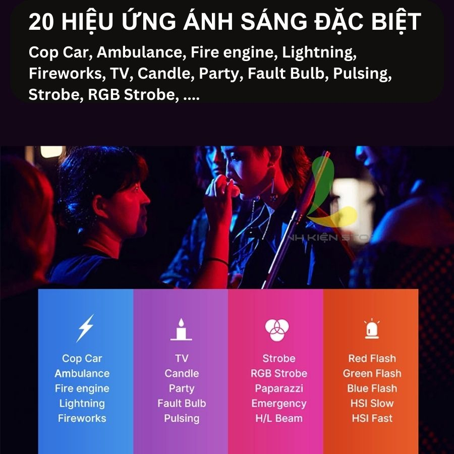 Đèn hỗ trợ quay phim chụp ảnh HOSAN ulanzi VL110 RGB đổi màu với 20 hiệu ứng ánh sáng đặc biệt ấn tượng