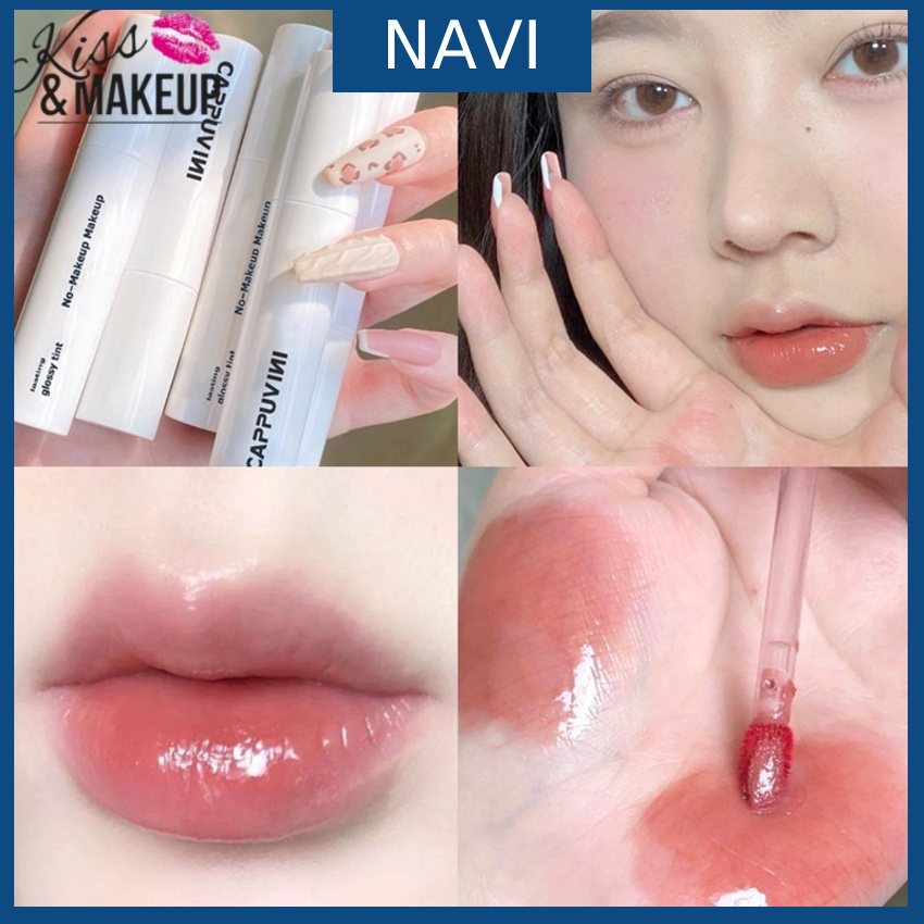 Son Bóng Cappuvini Dưỡng Ẩm Môi Mềm Mịn Không Khô Môi Chứa Vitamin Lên Màu Đẹp NAVI