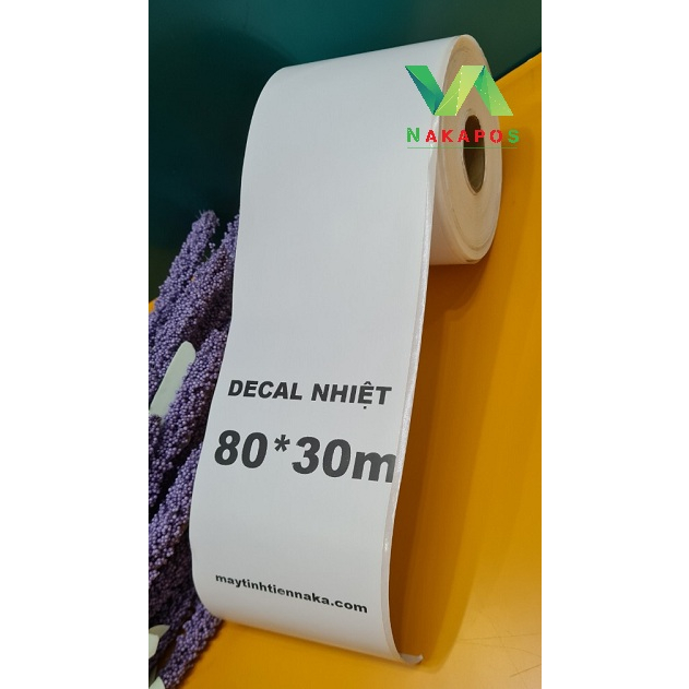 Giấy In Bill có Keo Dán- Decal K80 Liên Tục .Kích thước lòng giấy 77X30 in đơn livestream,đơn shopee