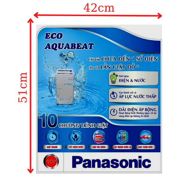 Tem dán máy giặt Panasonic -Eco