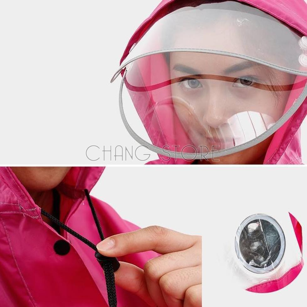 Áo Mưa Cánh Dơi 1 Đầu, 2 Đầu Phản Quang Loại Dày, Có Kính Che Mặt, Áo Mưa Vải Dù Ép PVC Chống Rách Siêu Dai, Siêu Bền