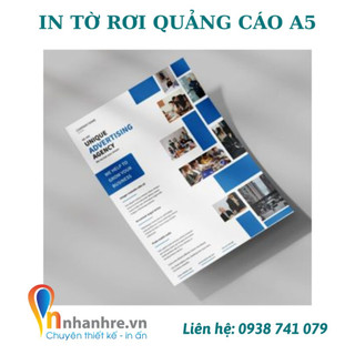 Giấy, in tờ rơi quảng cáo C100 - C150 theo yêu cầu kích thước A5 uy tín , chất lượng - INNHANHRE
