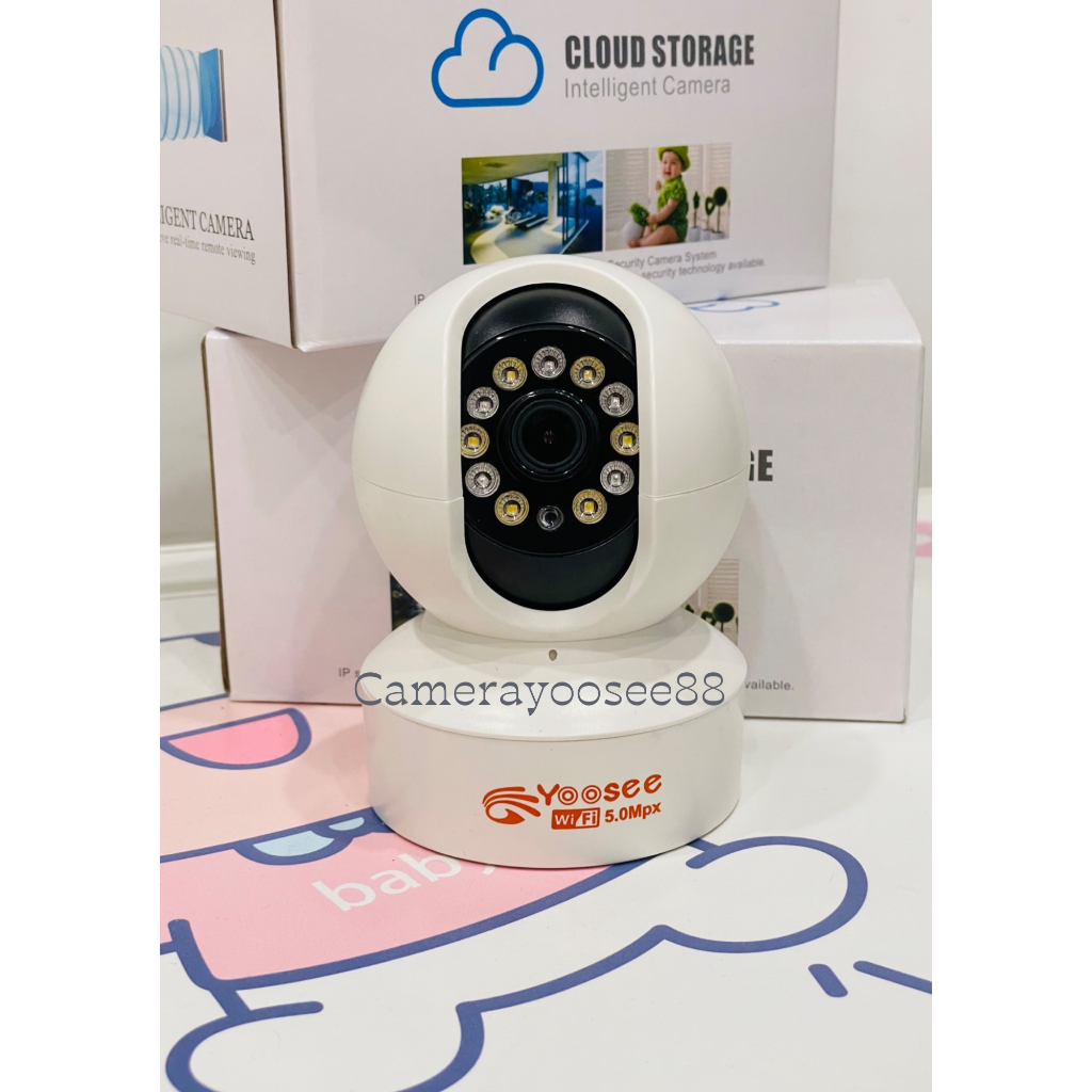 (BH 1 NĂM) Camera wifi YooSee 5.0Mpx 2 mắt xem 2 khung hình cùng lúc 360°(MẪU MỚI 2023)xem đêm CÓ MÀU, đàm thoại 2 chiều