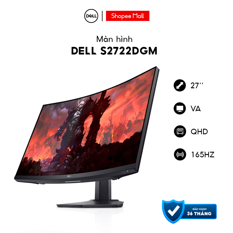 Màn hình Curved Dell S2722DGM, 27'', VA, QHD, 165Hz, 1ms