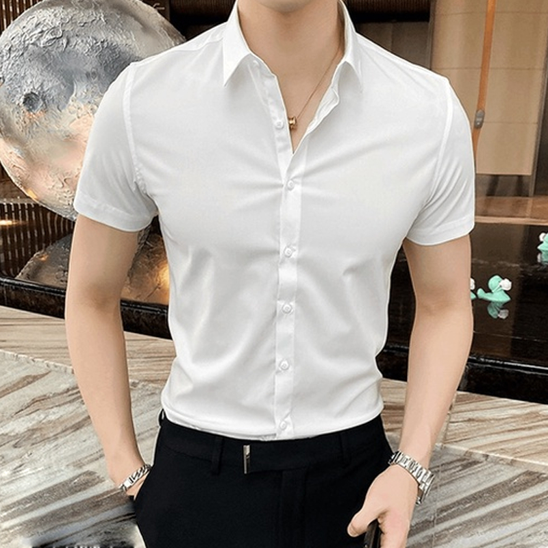 Rập giấy áo sơ mi nam cộc tay phom chuẩn