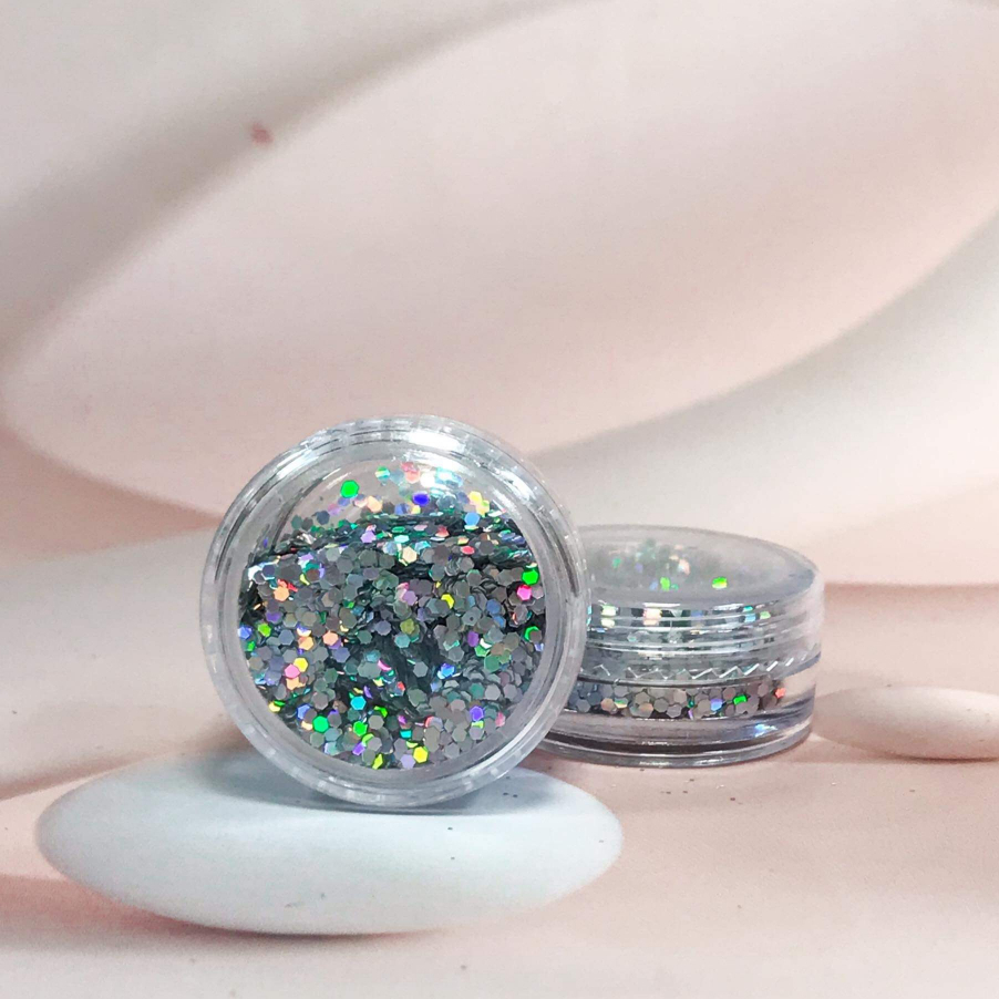 Bột Kim Tuyến Ngũ Sắc HUNGACOLOR Hũ 5gram phát sáng dùng pha màu tô tượng, trang trí móng tay, mỹ thuật thủ công