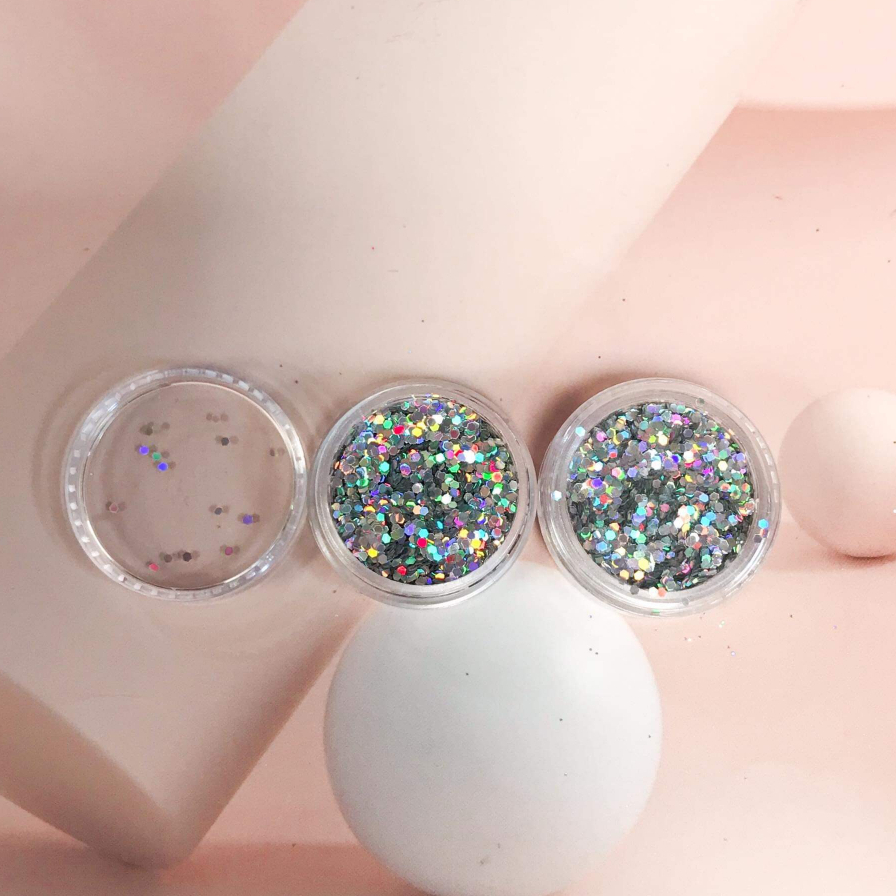 Bột Kim Tuyến Ngũ Sắc HUNGACOLOR Hũ 5gram phát sáng dùng pha màu tô tượng, trang trí móng tay, mỹ thuật thủ công