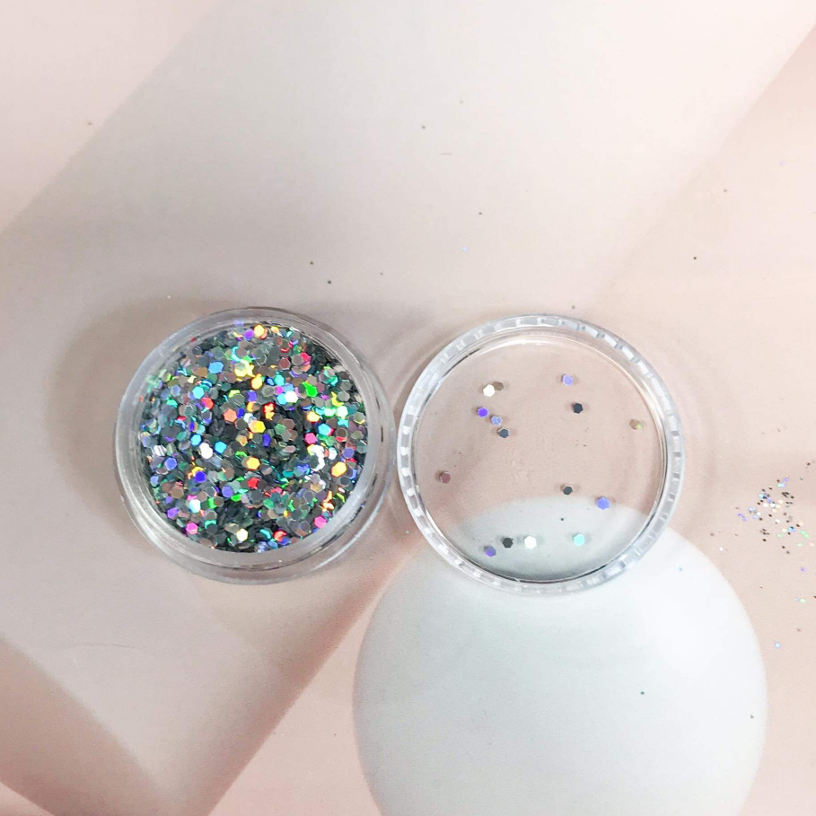 Bột Kim Tuyến Ngũ Sắc HUNGACOLOR Hũ 5gram phát sáng dùng pha màu tô tượng, trang trí móng tay, mỹ thuật thủ công