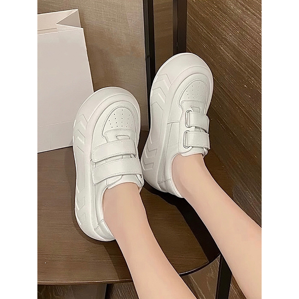 Giày bánh mì quai dán 5 phân YIMI Giày bánh mì thể thao cá tính