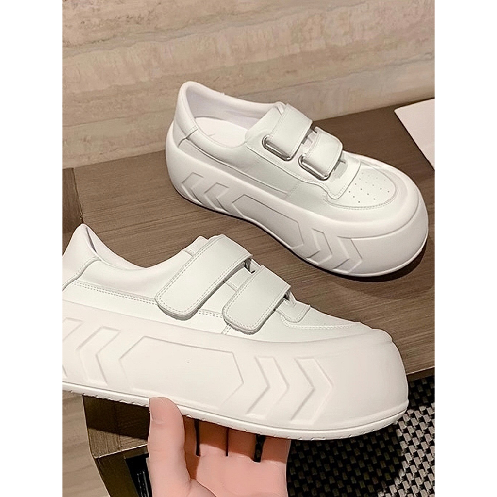 Giày bánh mì quai dán 5 phân YIMI Giày bánh mì thể thao cá tính