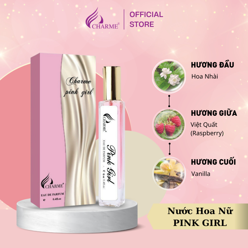 Nước Hoa Charme Chính Hãng Lưu Hương Lâu Từ 8-12 Tiếng, Hương Thơm Nhẹ Nhàng, Quyến Rũ 10ml