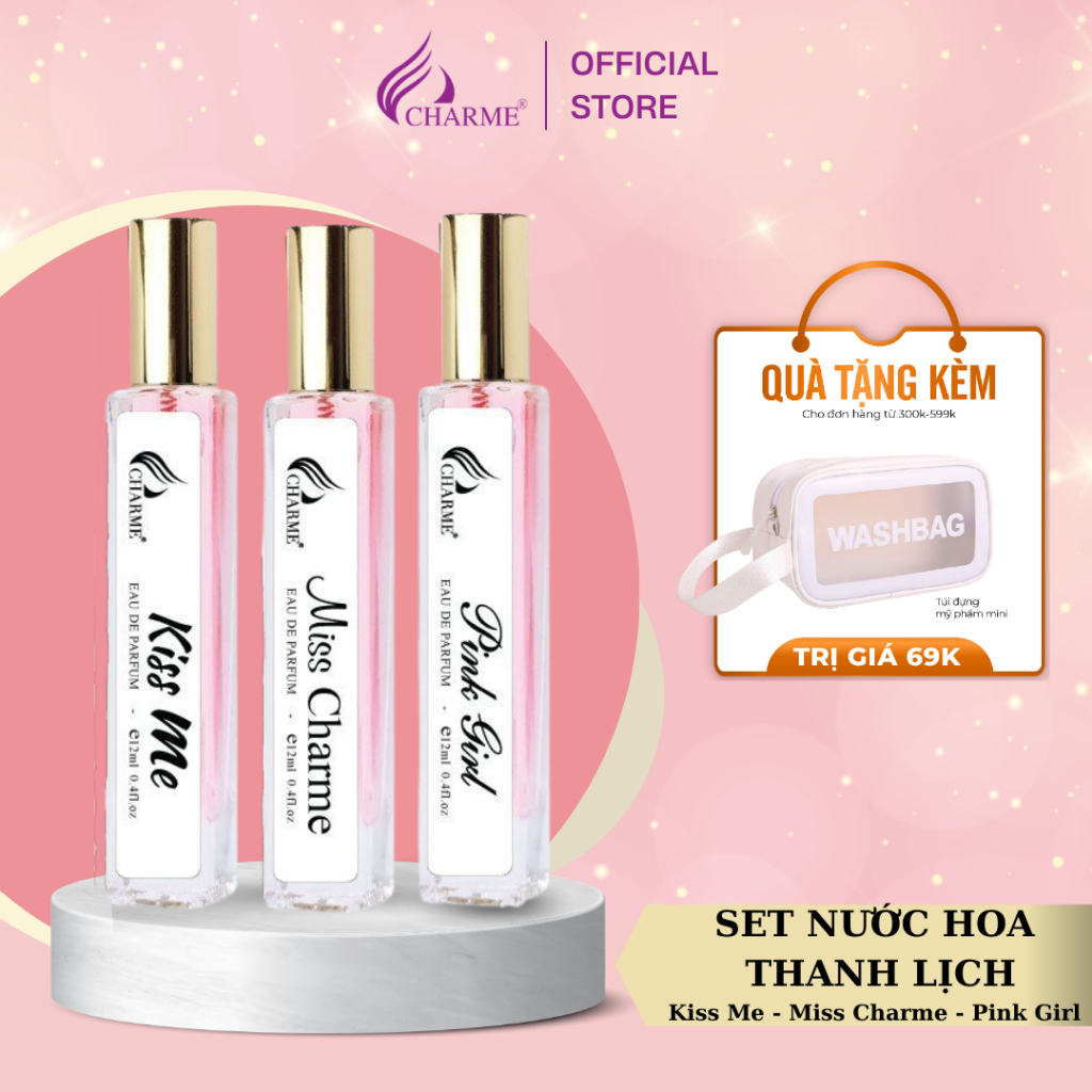 Nước Hoa Charme Chính Hãng Lưu Hương Lâu Từ 8-12 Tiếng, Hương Thơm Nhẹ Nhàng, Quyến Rũ 10ml