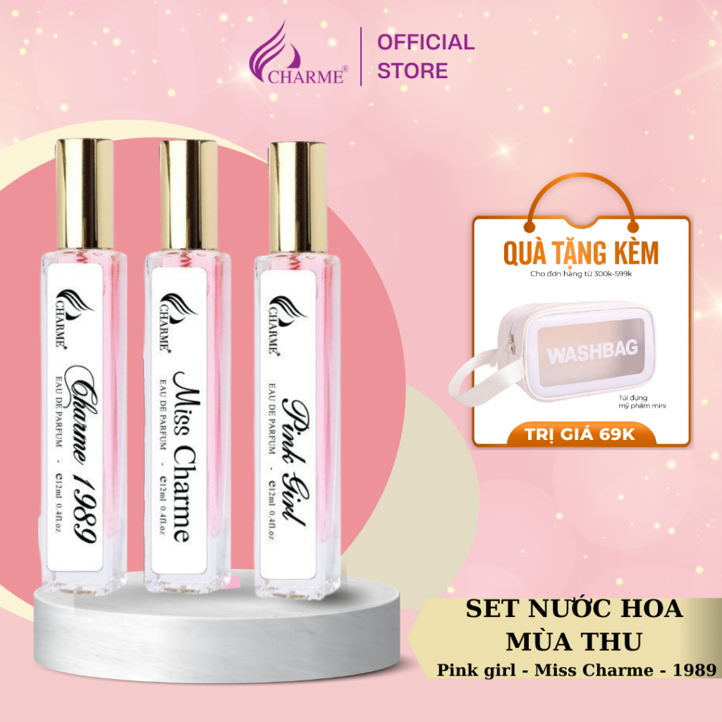 Nước Hoa Charme Chính Hãng Lưu Hương Lâu Từ 8-12 Tiếng, Hương Thơm Nhẹ Nhàng, Quyến Rũ 10ml