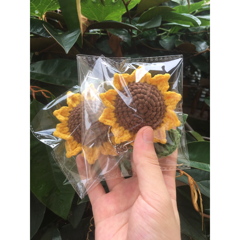Móc khoá hoa hướng dương bằng len🌻🌻🌻🌻🌻