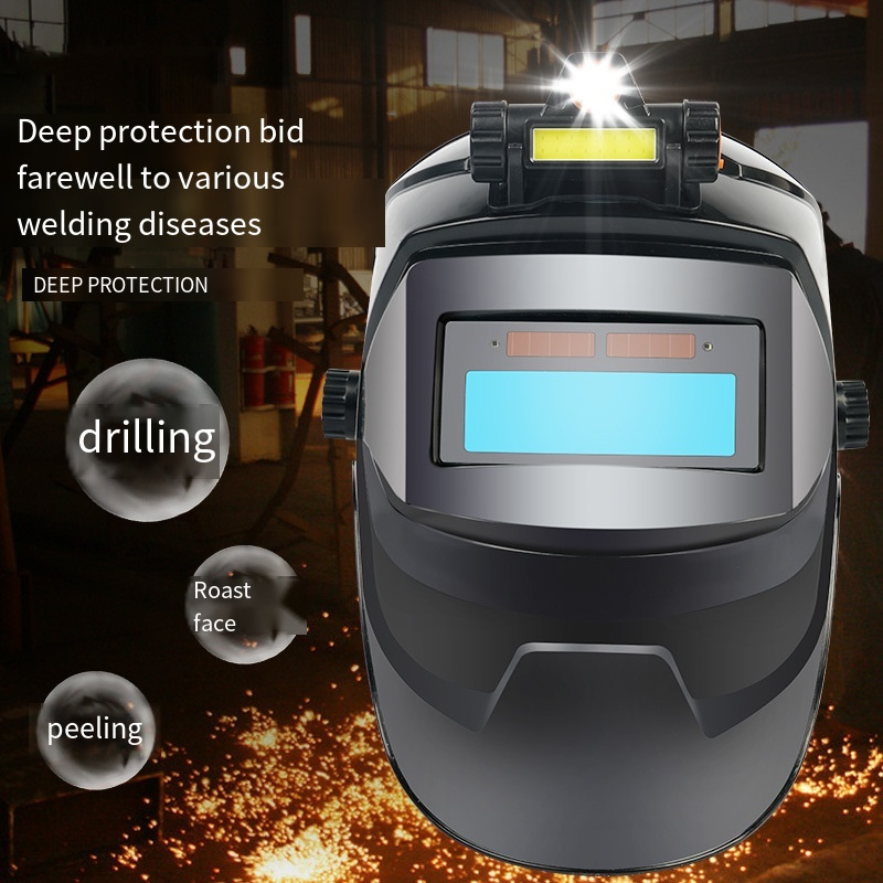 Mũ Bảo Hiểm Hàn Màu Tối Năng Lượng Mặt Trời TIG MIG