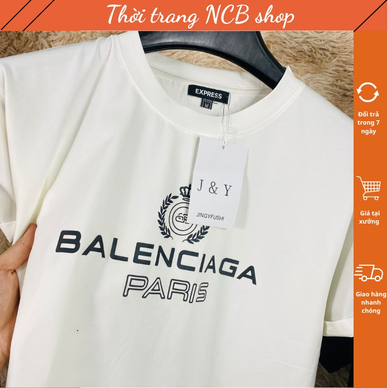 Áo phông nữ , áo thun nữ in chữ BALENCIAGA rất đẹp , chất vải mềm mịn không bị nhăn khi giặt