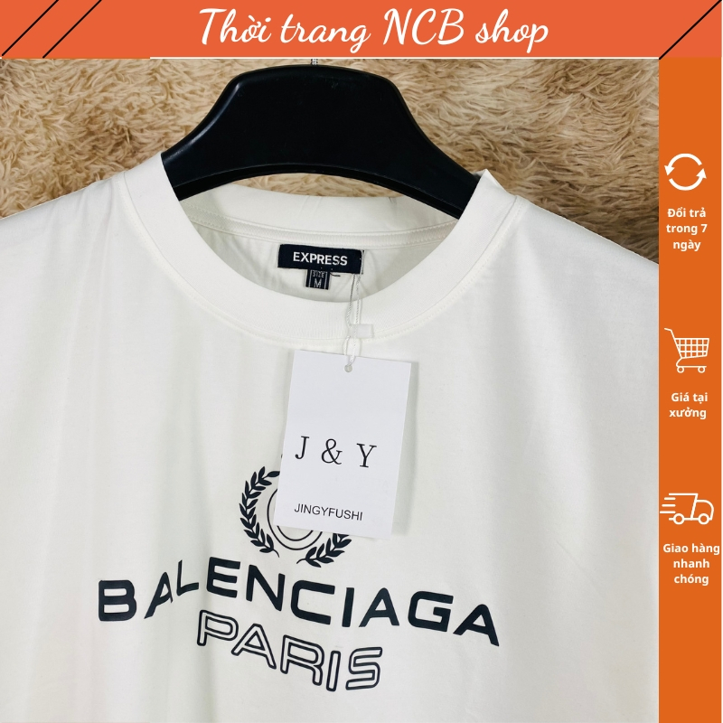 Áo phông nữ , áo thun nữ in chữ BALENCIAGA rất đẹp , chất vải mềm mịn không bị nhăn khi giặt