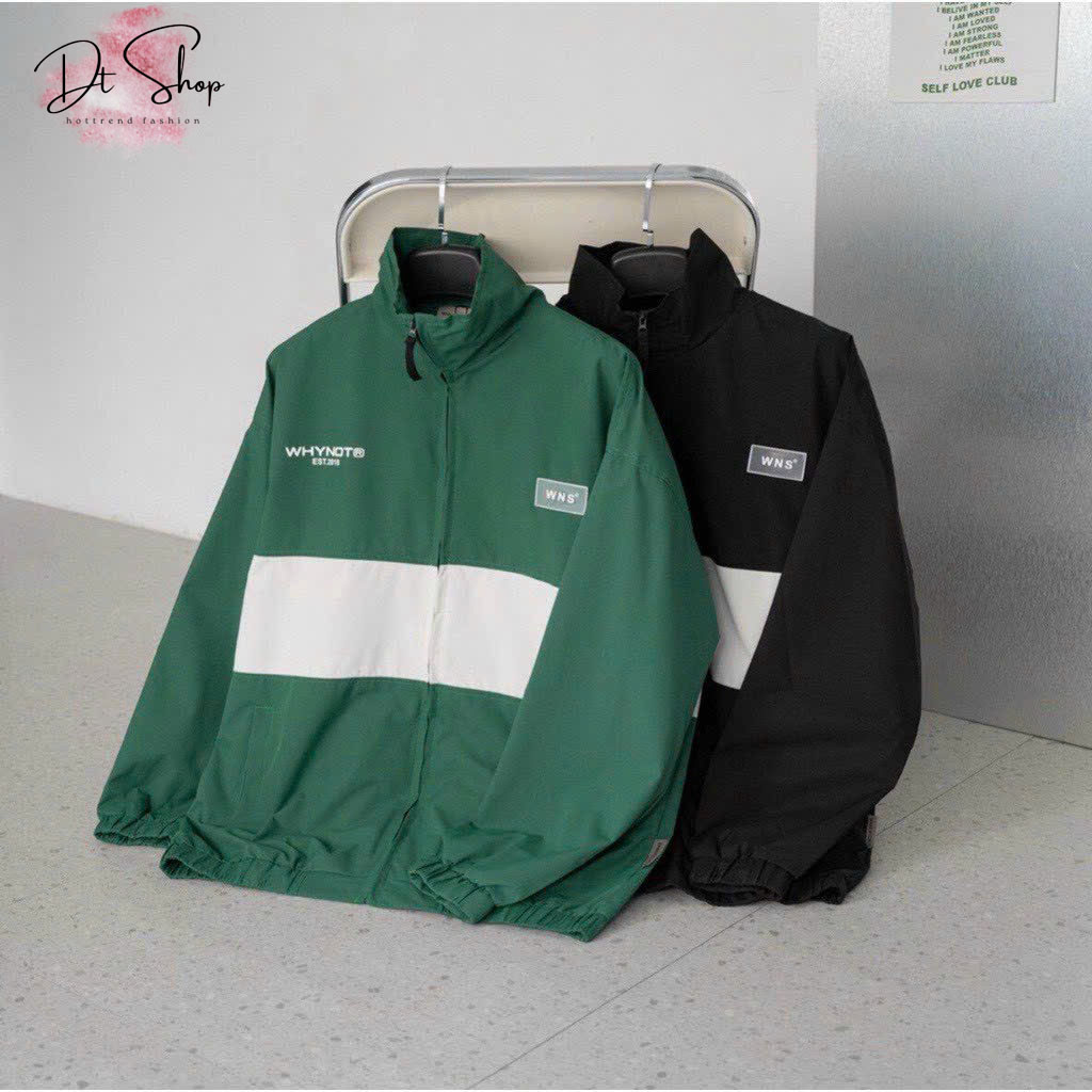 Áo khoác dù WHYNOT 2 lớp Unisex,Áo khoác gió nam nữ 2 lớp dày dặn