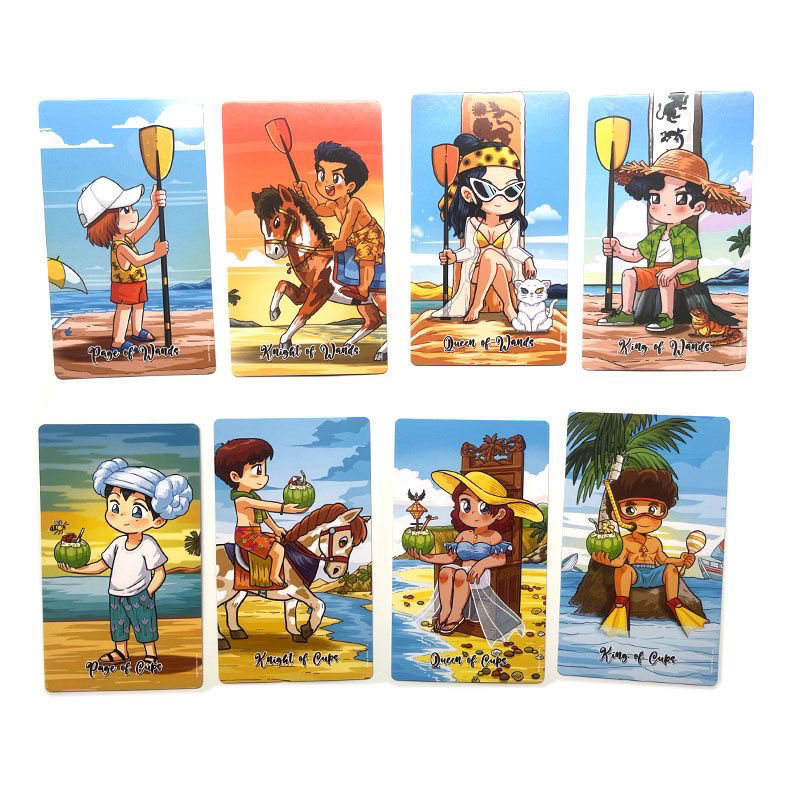 Bộ bài Summer Holiday Tarot 78 lá bài 7x12 Cm tặng đá thanh tẩy S179