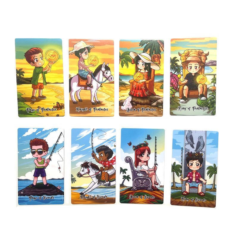 Bộ bài Summer Holiday Tarot 78 lá bài 7x12 Cm tặng đá thanh tẩy S179