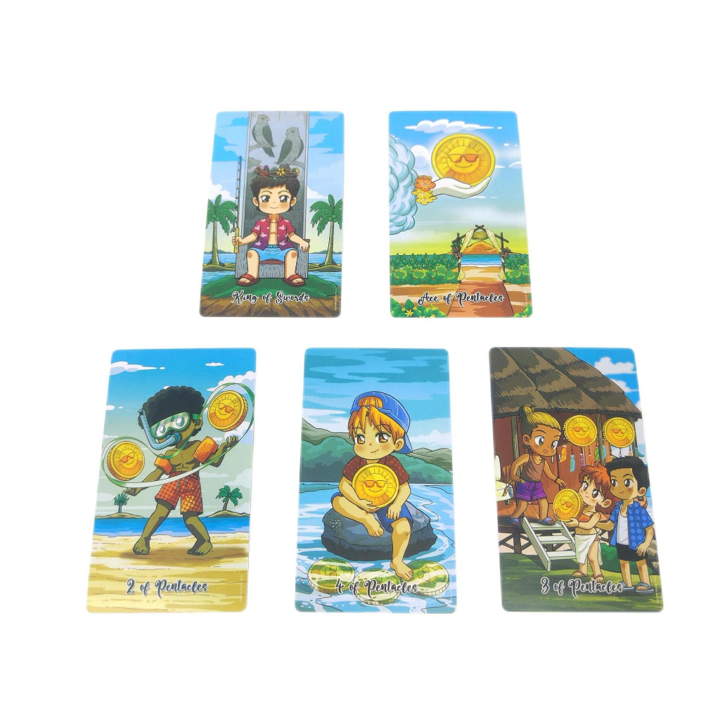 Bộ bài Summer Holiday Tarot 78 lá bài 7x12 Cm tặng đá thanh tẩy S179