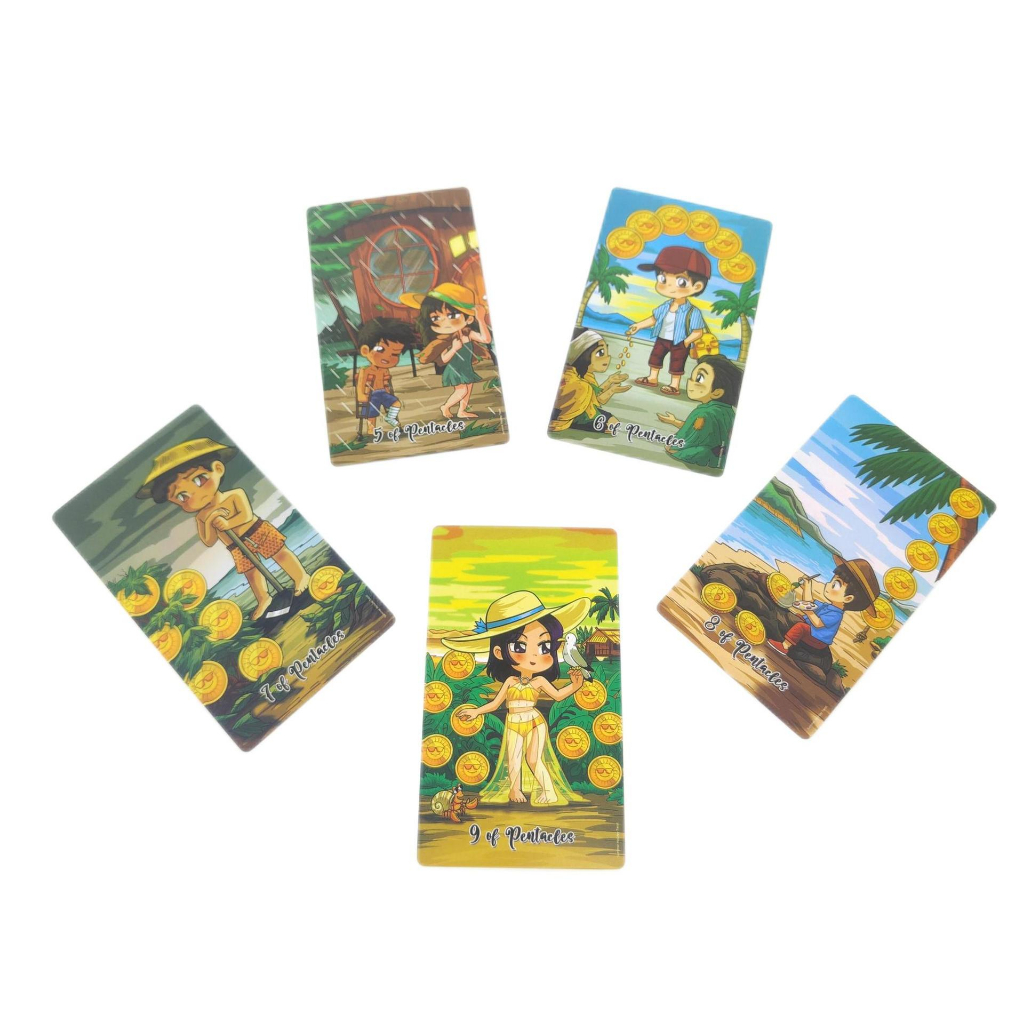 Bộ bài Summer Holiday Tarot 78 lá bài 7x12 Cm tặng đá thanh tẩy S179