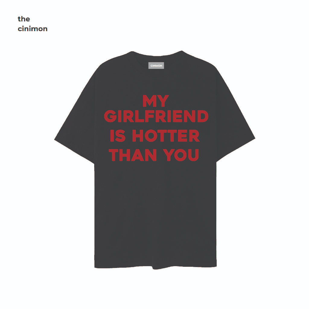 Áo phông unisex CINIMON HOT COUPLE TEE local brand tay lỡ màu đen