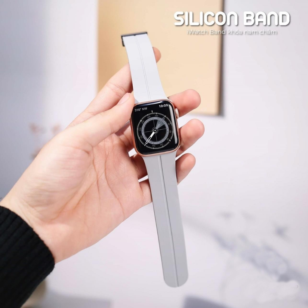 COTECI Sport Band Silicone – Dây đeo đồng hồ khóa nam châm cho Apple Watch Series 6 ,7, 8 Ultra Watch 49 mm