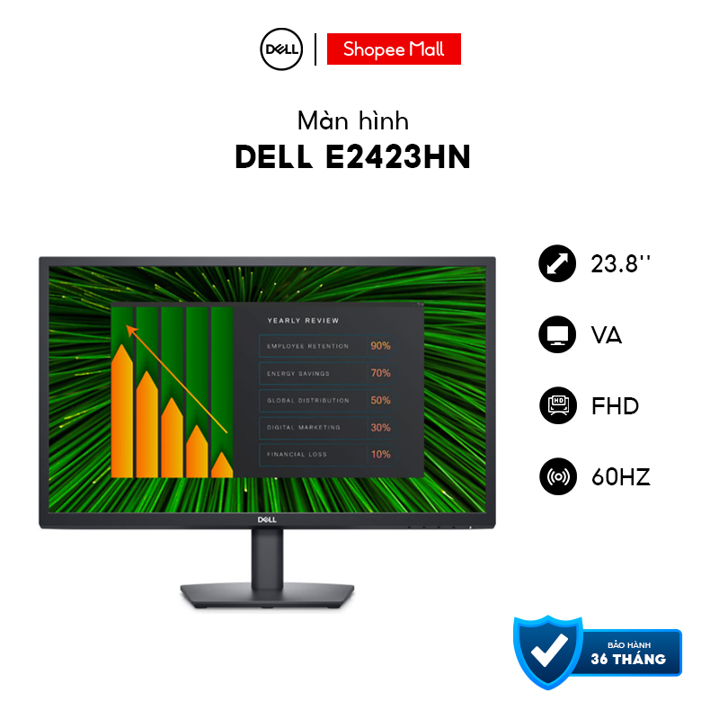 Màn hình Flat Dell E2423HN, 23.8'', VA, FHD, 60Hz, 5ms