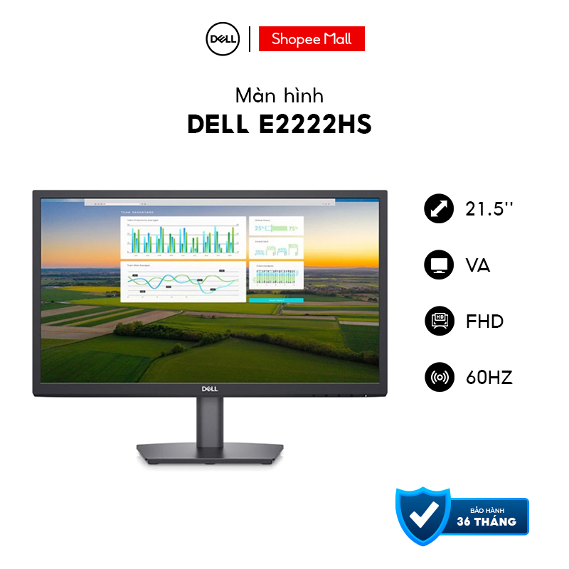 Màn hình Flat Dell E2222HS, 21.5'', VA, FHD, 60Hz, 5ms