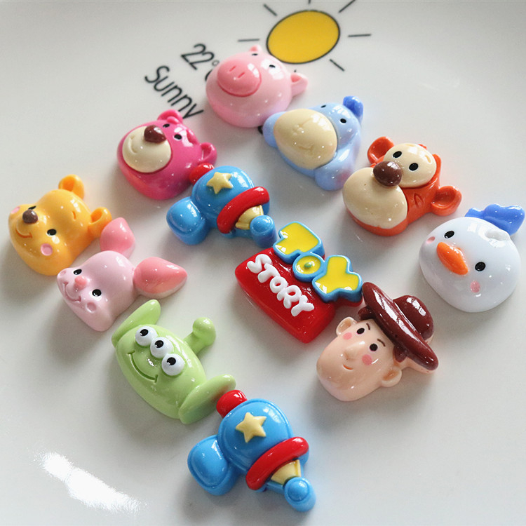 Sticker jibbitz hình Piglet, Pooh, Eeyore, Toy Story gắn dép sục Crocs, DIY