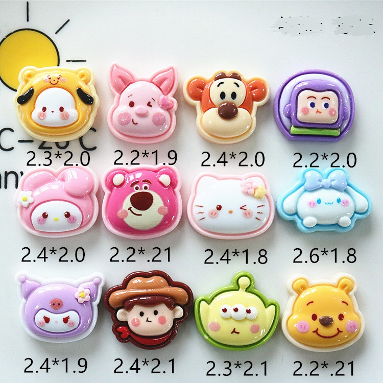 Jibbitz nhân vật Toy Story với Buzz Lightyear, Pooh, Piglet,Pink Bear, Kuromi, Cinnamon