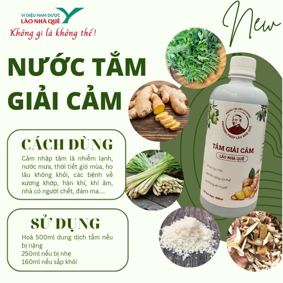 Nước Tắm giải cảm Lão Nhà Quê
