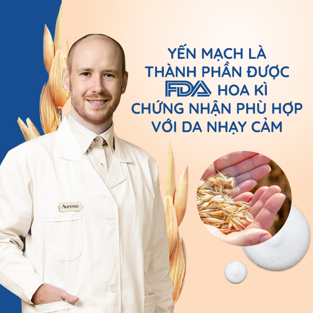 [COMBO TIẾT KIỆM] Bộ làm sạch & kem dưỡng ẩm cho bé da khô & nhạy cảm Aveeno Baby.